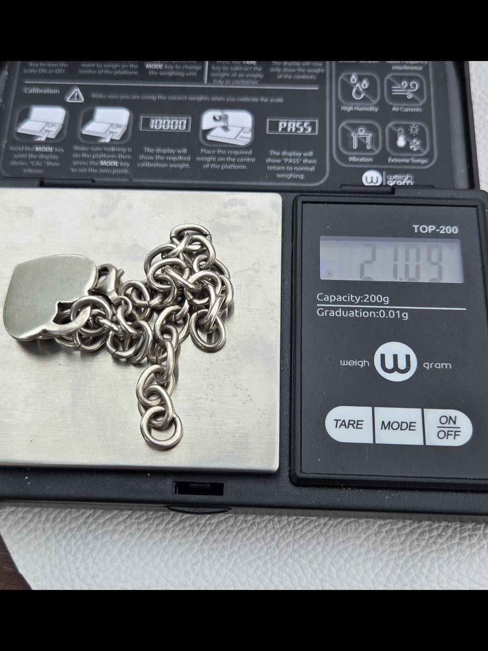 Sterling Silver Heart Charm Bracelet - Silver - Picture 7 of 7